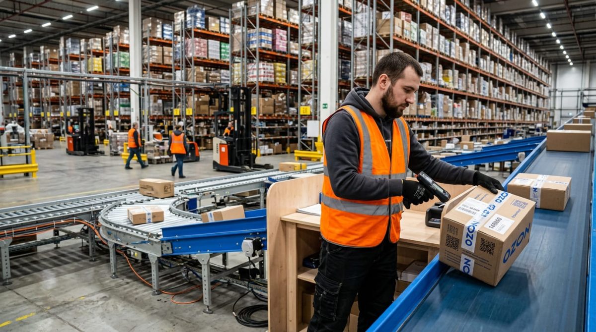Сортировщик работает в распределительном центре крупной e-commerce компании